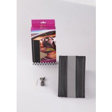 PINUKS Direksiyon Kılıfı Dikmeli Çember Gri-Siyah Oto Aksesuar Premium