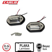 PINUKS Plaka Lambası Nikelaj Smd Ledli 12V-24V  2li Tk Oto Aksesuar Premium