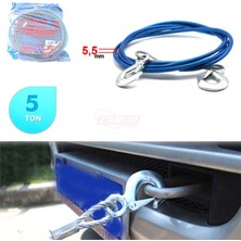 PINUKS Çekme Halatı 5 Ton Çelik Izoleli 3,50MT Oto Aksesuar Premium