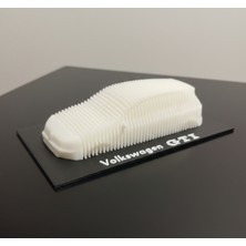 Beyaz Golf Mk6 Sliced Model – 135 G - Pla Dekoratif Araba Figürü