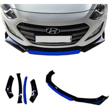 PINUKS Ön Lip Üniversal 4 Parça Siyah - Mavi  Kırılmaz Oto Aksesuar Premium