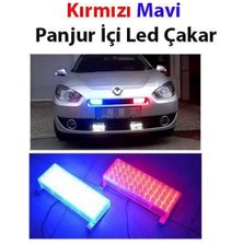 PINUKS Panjur Arası Çakar Lamba  Dikdörtgen  96 Ledli  Kırmızı/mavi   ( 002584 ) Oto Aksesuar Premium