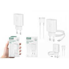 Wopu Tech 25W Type-C Pd Fast Charger Hızlı Şarj Adaptörü + Usb-C Kablo Pps Destekli WP-C12