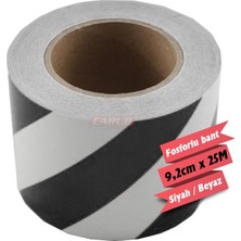 PINUKS Fosfor Bant Çapraz 9,2 cm x 25 M Beyaz / Siyah Oto Aksesuar Premium