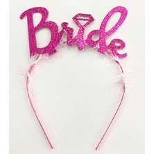 SHC4200 Fuşya Renk Bekarlığa Veda Italik Yazı Alyanslı Bride Taç