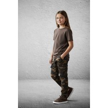Black Steel Garson Boy Kız Kamuflaj Pantolon
