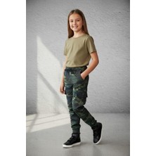 Black Steel Garson Boy Kız Kamuflaj Pantolon