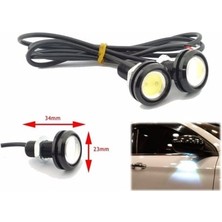 PINUKS Lamba Ayna Altı Gündüz Farı Kartal Göz Cob 12V Beyaz   ( 276942 ) Oto Aksesuar Premium