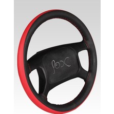 PINUKS Direksiyon Kılıfı Dikmeli Çember Kırmızı-Siyah Oto Aksesuar Premium