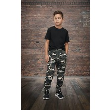 Black Steel Garson Boy Erkek Kamuflaj Oantolon