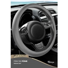 PINUKS Direksiyon Kılıfı Poşetli Geçme 38CM Noktalı Füme F102 Oto Aksesuar Premium