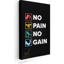 Tablonhazır Dikey Kanvas Tablo Motivasyon Tablosu Motivasyon Fitness Spor Fitness Gym Salon Duvar Tablosu