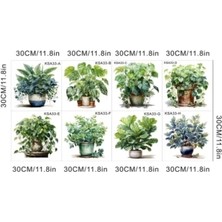 K-Yonlineticaret Tropikal Bitkiler Duvar Stickerı Model A