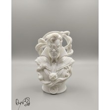 ⚪ Doctor Strange Büst Modeli 9X7X12 cm | Beyaz 3D Yazıcı Üretimi Koleksiyonluk Figür | Çevre Dostu
