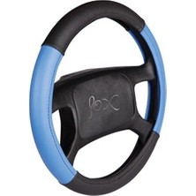 PINUKS Direksiyon Kılıfı Poşetli Geçme 38CM Poşetli Geçme Mavi-Siyah Oto Aksesuar Premium