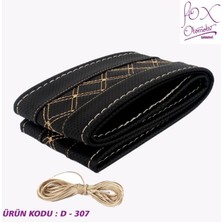 PINUKS Direksiyon Kılıfı Dikmeli Çember Lüx Nakışlı Bej Oto Aksesuar Premium