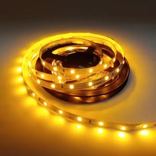 PINUKS Şerit LED Dış Mekan 5050 12V 5mt 3 Çipli M/60 300 LED Turuncu-Amber Oto Aksesuar Premium