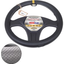 PINUKS Direksiyon Kılıfı Poşetli Geçme 38CM N.siyah Yüzük Bej Oto Aksesuar Premium