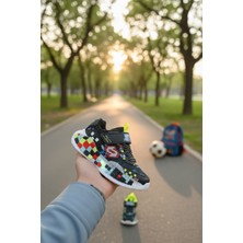 Enoch Piksel Desenli ve Renkli Blok Detaylı Erkek Çocuk Spor Ayakkabı