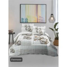 Örtüm Sofline Çift Kişilik Kapitone Yatak Örtüsü, Klasik Desenli Model - Beste Kahve (250 X 260cm)