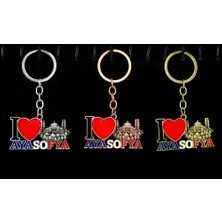 K-Yonlineticaret Metal Ayasofya Anahtarlık (I Love Ayasofya)