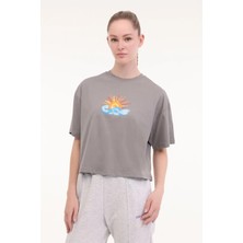 Kinetix Wl Anwar 11BT264 5fx Gri Kadın Kısa Kol T-Shirt