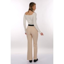 Minimalist Yüksek Bel Midi Kadın Pantolon - Günlük & Ofis Şıklığı