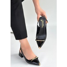 We&Me Ricy Siyah Rugan Topuklu Ayakkabı