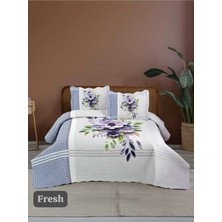 Örtüm Sofline Çift Kişilik Kapitone Yatak Örtüsü, Klasik Desenli Model - Beste Kahve (250 X 260cm)