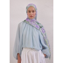 Fresh Pure Flora Desen Rami Şal Mint Yeşili