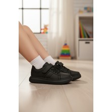 Enoch Şeritli Çocuk Spor Ayakkabı Cırtlı ve Bağcıklı Sportif Model