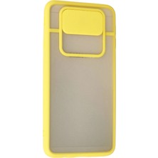 Najmaddin Newface Samsung Galaxy J7 Prime Kılıf Palm Buzlu Kamera Sürgülü Silikon - Sarı