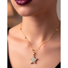 Soulistic Collection Altın Renk Taşlı Yıldız Figürlü Çelik Kolye