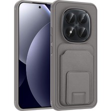 Case 4u Xiaomi Redmi Note  15 Pro 4g Kılıf Kartlıklı Tpu Bikart Kapak Gri