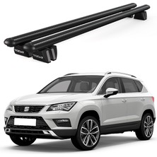 Today Auto Pençe Seat Ateca Ara Atkı (2016 ve Sonrası) Uyumlu Siyah Ara Atkı Port Bagaj Tavan Barı