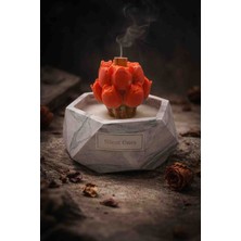 Minaşk Candle Silent Ones Taş Tozu Geometrik Kalıp Soya Lale Mum
