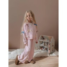 Yiğit Butik Fiyonk Işlemeli Triko Hırkalı Kız Çocuk Takım