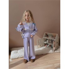 Yiğit Butik Fiyonk Işlemeli Triko Hırkalı Kız Çocuk Takım