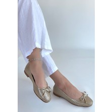 We&Me Icar Bej Cilt Babet Ayakkabı