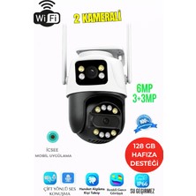 Qasul Çift Lensli 360° Ptz Wifi Güvenlik Kamerası – IP66 Su Geçirmez, Çift Yönlü Sesli, Gece Görüşlü, Duvar & Tavan Montajlı Smart Kamera