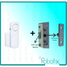 Robotix Beyaz Kapı Pencere Alarmı + Kapı Pencere Kilidi