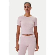 Guess Pepi 4g Dikişsiz Kısa Kollu Kadın Pembe Top V6RP02Z4692-F6ZY