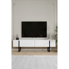 Aymobsan Serenity Metal Ayaklı Tv Ünitesi 180 cm - Beyaz