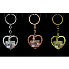 K-Yonlineticaret Metal Galata Kulesi Anahtarlık Kalp Tasarımlı