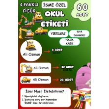 Birikiyedi Okul Etiketi Kalem Defter Etiketi Özel Isim Yazılabilen Etiket 60 Adet Iş Makineleri