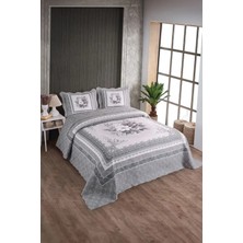 Örtüm Sofline Çift Kişilik Kapitone Yatak Örtüsü, Klasik Desenli Model - Beste Kahve (250 X 260cm)