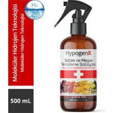 Hypogenx Sebze ve Meyve Yıkama Solüsyonu - 500 ml Sprey Başlıklı (Hipokloröz Asit Bazlı)