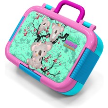 Coral High Kids Su Yeşili Neon Mercan Koala Desenli Paslanmaz Çelik Beslenme Kabı 39234