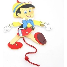 K-Yonlineticaret Ahşap Sallanan Pinokyo Figürü