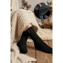 GIFT MALL 2 Çift Kadın Termal Havlu Çorap - Ekstra Yumuşak Pamuklu Dokuma